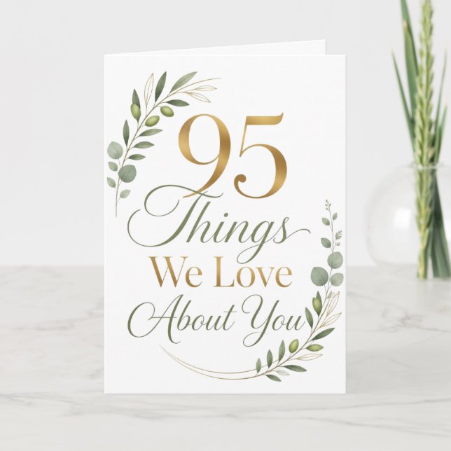 Carte 95 choses que nous aimons de vous (Devant)