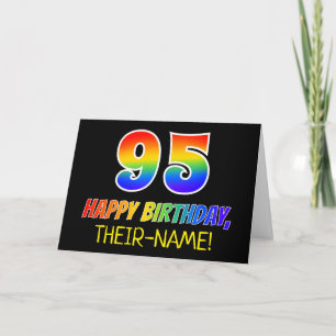 Carte 95e anniversaire : Bold, amusant, simple, arc-en-c
