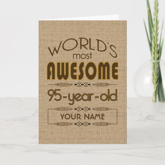 Carte 95e anniversaire du monde meilleur fabuleux (Devant)