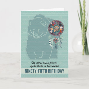 Carte 95e anniversaire Ours amérindien