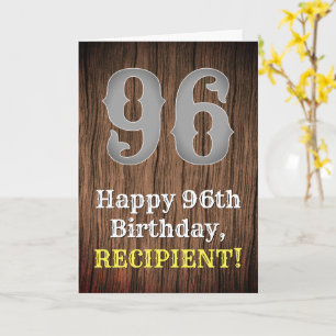 Carte 96e anniversaire : Pays inspiré par l'Ouest Look, 