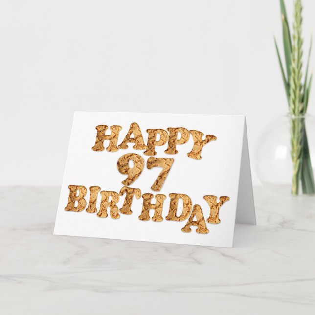 Carte 97e anniversaire pour un amoureux des cookie (Devant)