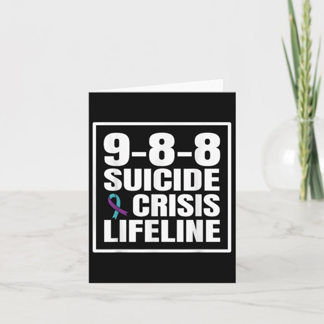 Carte 988 Prévention Du Suicide Et De La Crise (Devant)