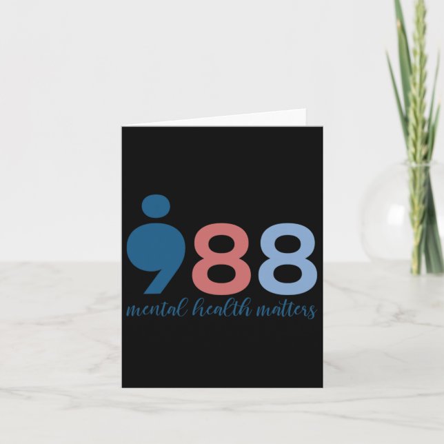 Carte 988 Problèmes de santé mentale Prévention du suici (Devant)