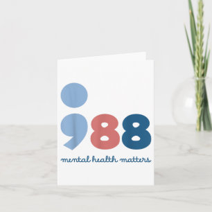 Carte 988 Santé mentale S Prévention du suicide Sensibil