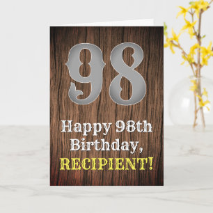 Carte 98e anniversaire : Pays inspiré par l'Ouest Look, 