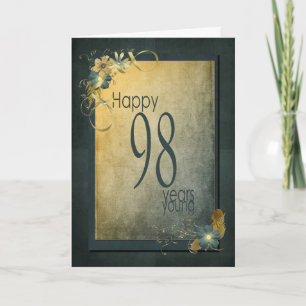 Carte 98e Anniversaire vintage