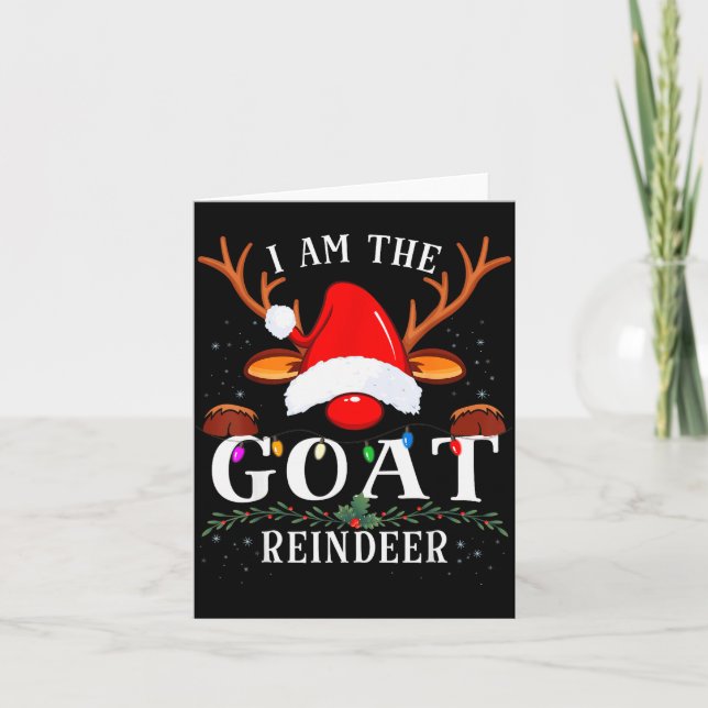 Carte 99 I Am The Goat Reindeer Christmas Family Uni-adu (Devant)