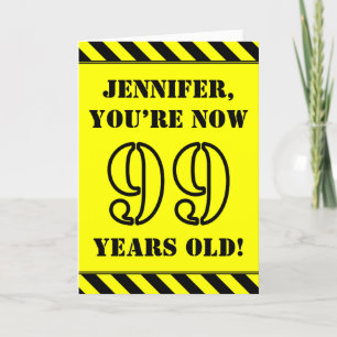 Carte 99e anniversaire : Jeu de style graphique, Nom per