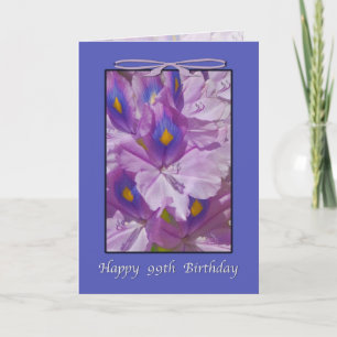 Carte 99e anniversaire, Lavender Lilies