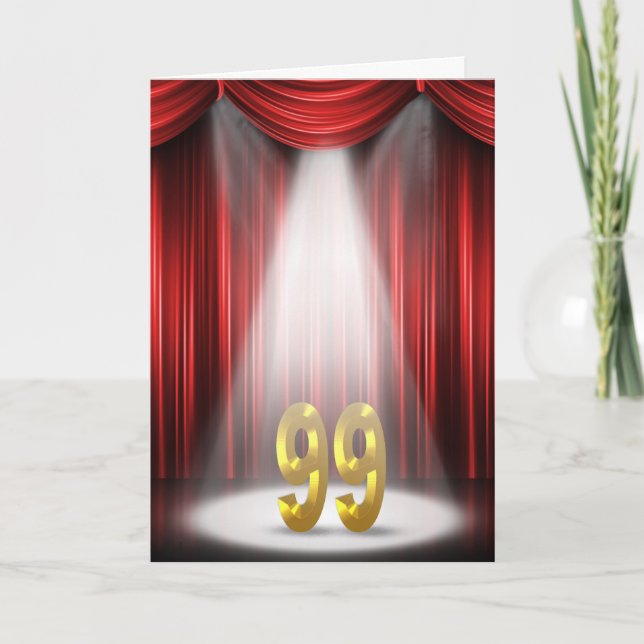 Carte 99e anniversaire sous les projecteurs (Devant)