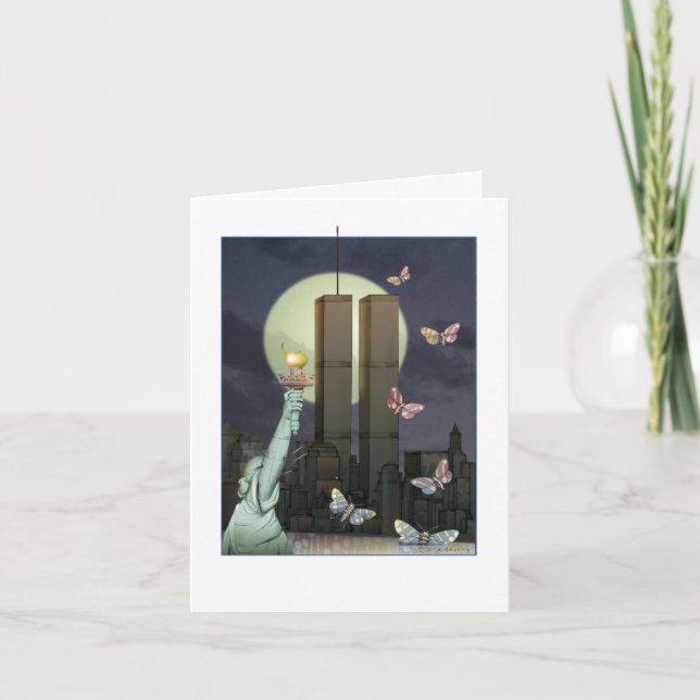 Carte 9/11 - Le World Trade Center de nuit (Devant)