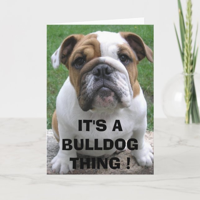 Carte 9-17-05 003, C'est UNE CHOSE de BOULEDOGUE ! (Devant)