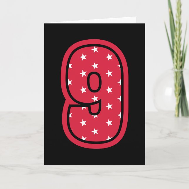 Carte 9 ans ANNIVERSAIRE 9e anniversaire Enfants Vintage (Devant)