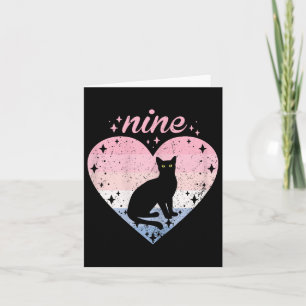 Carte 9 Ans Cute Chat Anniversaire Fille 9e B jour