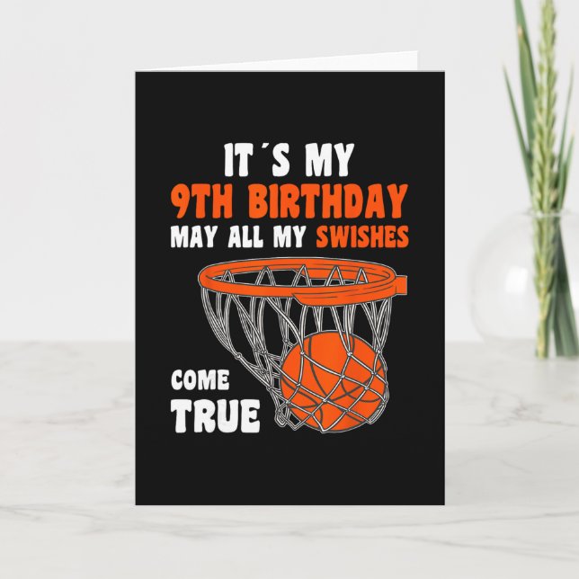 Carte 9 ans Joyeux 9e anniversaire Sketll 9e anniversair (Devant)