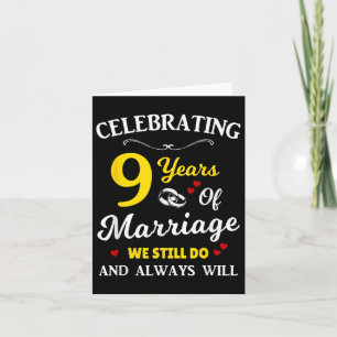 Carte 9e année anniversaire de Mariage