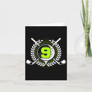 Carte 9e Anniversaire Fête Sport Golf 9 Ans Pour Enfants