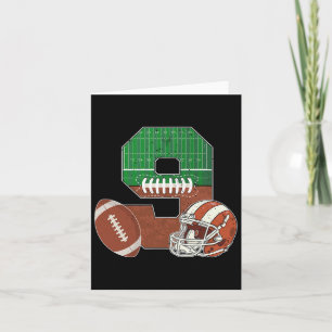 Carte 9e anniversaire Football Thème 9 ans Boy Party