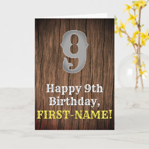 Carte 9e anniversaire : Pays inspiré par l'Ouest Look, n