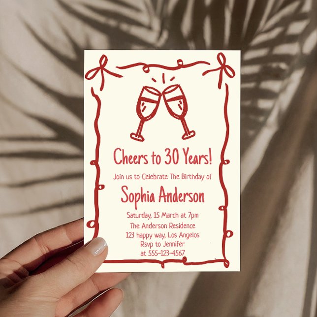 Carte « À 30 Ans » dessinée à la main           (Créateur téléchargé)