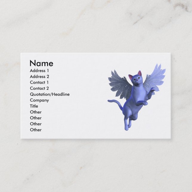 Carte à ailes de profil de Kitty (Devant)