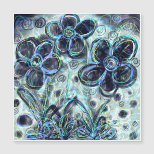 Carte à aimants Fleurs lumineuses minimalistes con