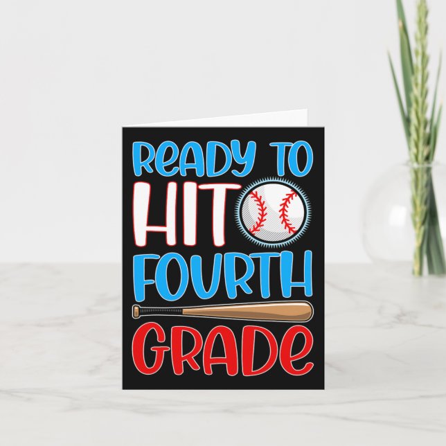 Carte À Atteindre 4e année de baseball Lover Retour à l' (Devant)