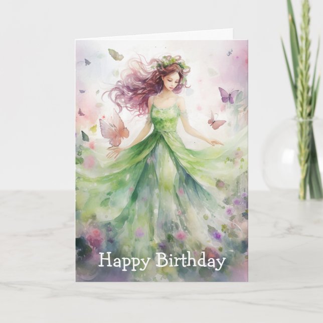 Carte A Beautiful Spring Fairy Birthday (Devant)