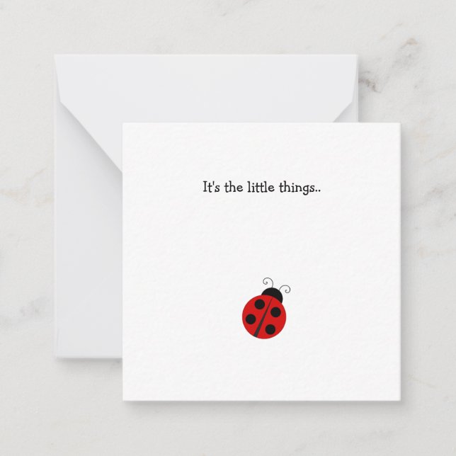 Carte à billet plat Ladybug Mini Merci (Devant)