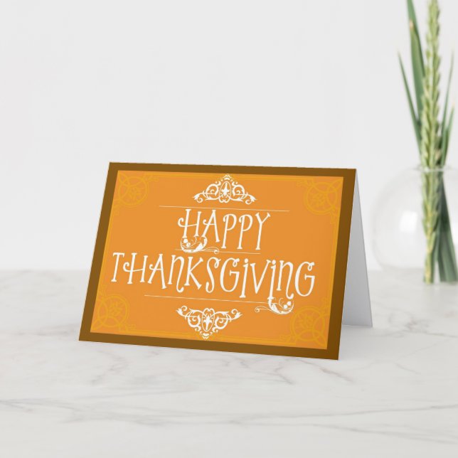Carte A Blessed Thanksgiving Day Greeting Card (Devant)