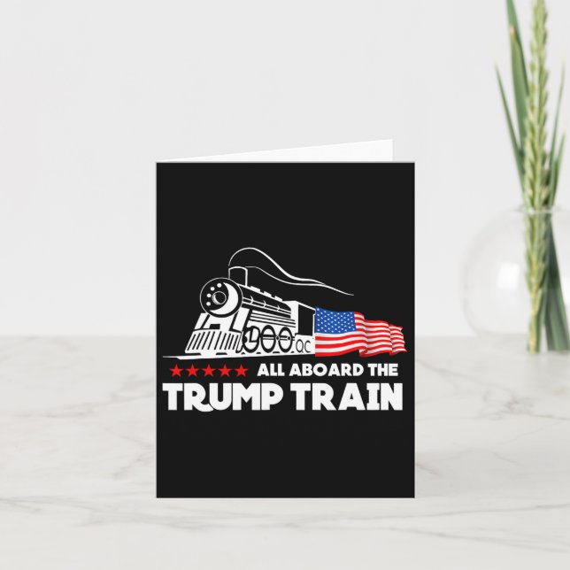Carte À Bord Du Drapeau Américain Trump Train 2024 (Devant)