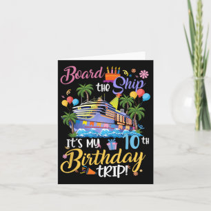 Carte À Bord Du Navire C'Est Mon 10e Anniversaire Voyage