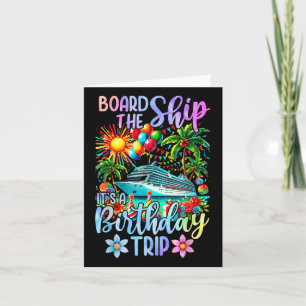 Carte À Bord Du Navire C'Est Un Anniversaire Voyage Anni