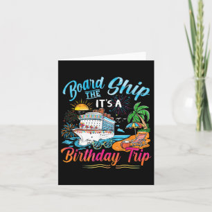 Carte À Bord Du Navire C'Est Un Anniversaire Voyage Croi