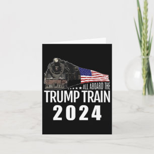 Carte À bord du Trump Train 2024 American Flag 2