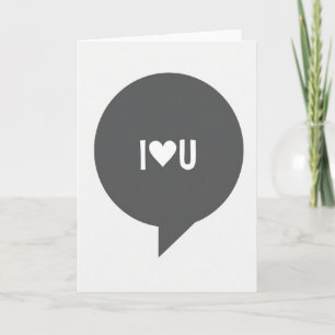 Carte à bulle Je t'aime
