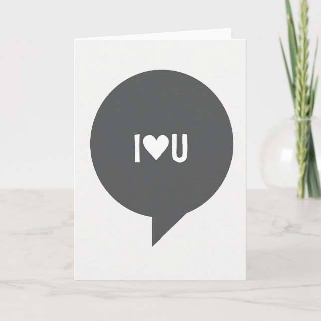 Carte à bulle Je t'aime (Devant)
