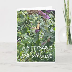 CARTE A **BUTTERFLY** POUR MA **FEMME** ANNIVERSAIRE