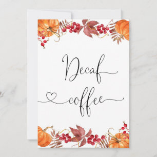 Carte à café Fall Decaf