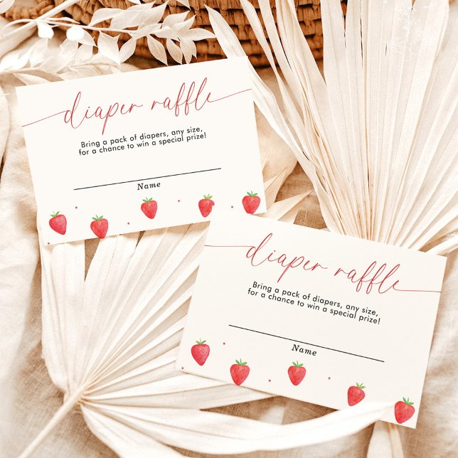 Carte à carreaux, Baby shower fraise (Créateur téléchargé)