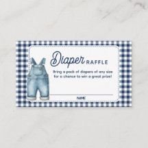 Carte à carreaux Blue Jean Baby shower
