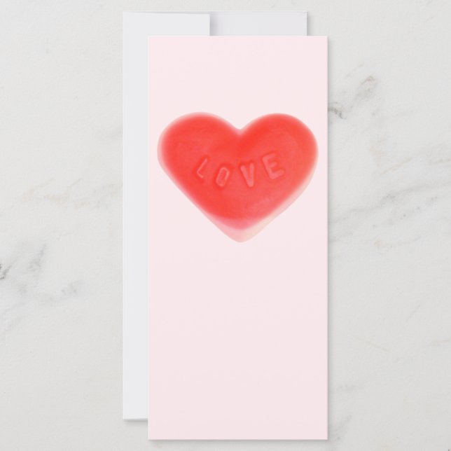 Carte à carreaux rose coeur doux (Devant)