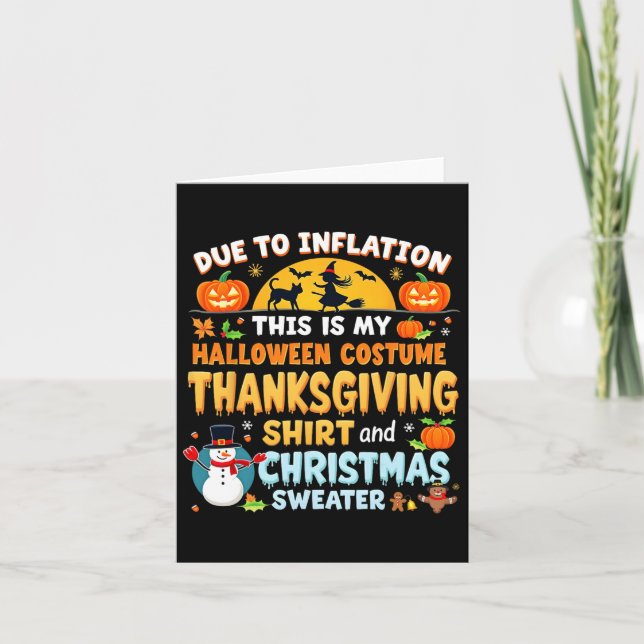 Carte A Cause De L'Inflation, C'Est Mon Action De grâce  (Devant)