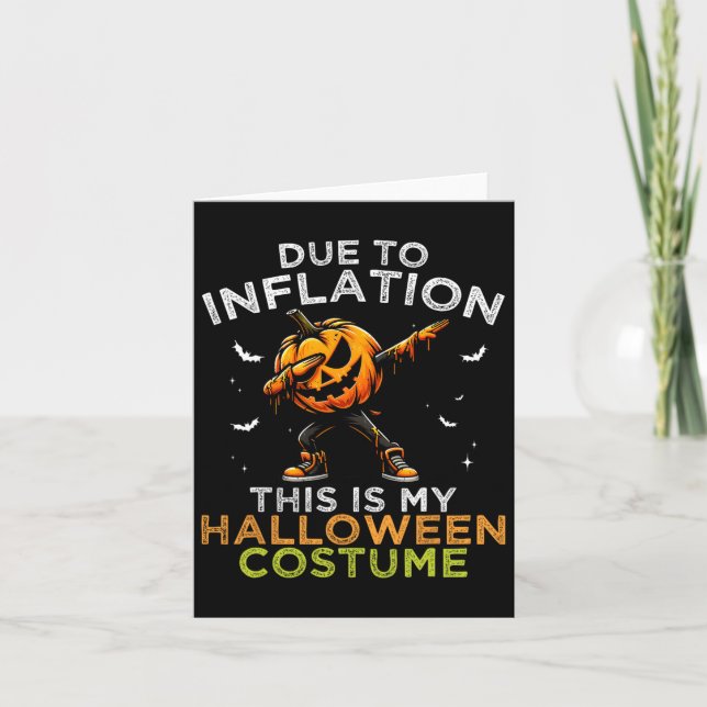 Carte A Cause De L'Inflation C'Est Mon Costum D'Hallowee (Devant)