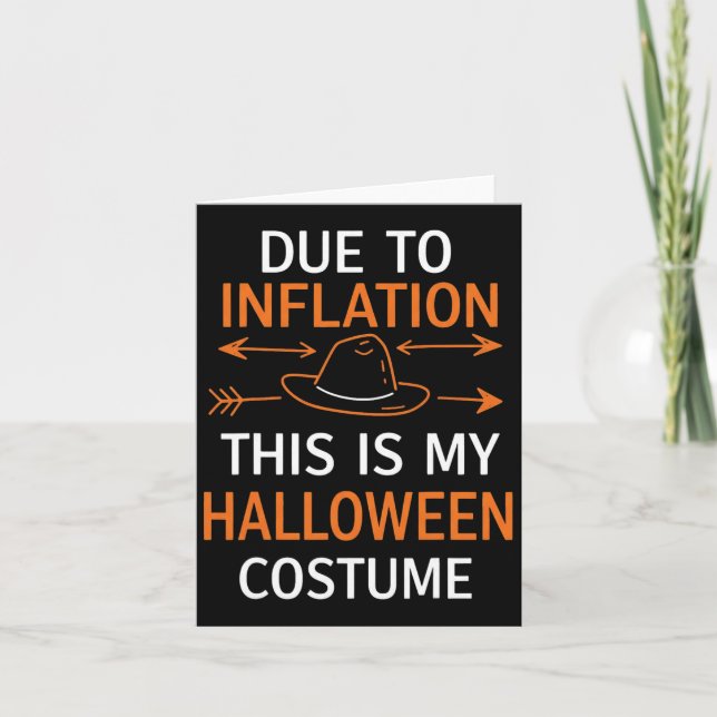 Carte A Cause De L'Inflation C'Est Mon Costume D'Hallowe (Devant)