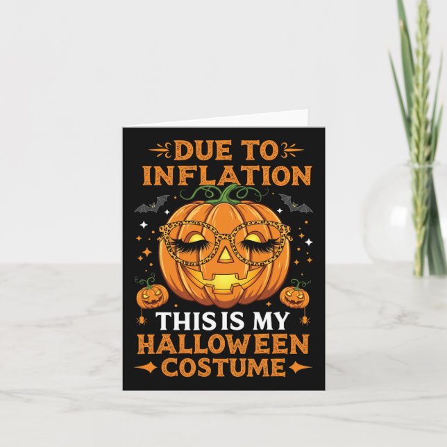 Carte A Cause De L'Inflation C'Est Mon Costume D'Hallowe (Devant)