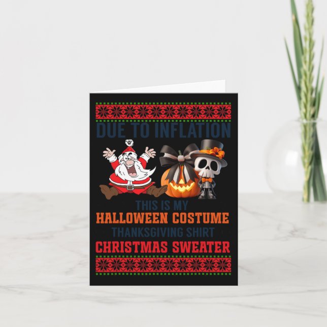 Carte A Cause De L'Inflation C'Est Mon Costume D'Hallowe (Devant)