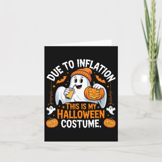 Carte A Cause De L'Inflation C'Est Mon Costume D'Hallowe (Devant)