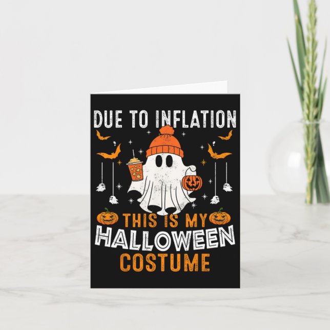 Carte A Cause De L'Inflation C'Est Mon Costume D'Hallowe (Devant)